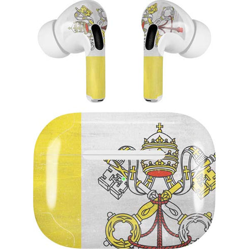 Vatican City Flag Distressed AirPods Skins